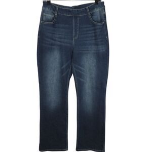 Halara Flex Stretch Knit Denim High Waist Stretchy Pull On Jeans Size Large
